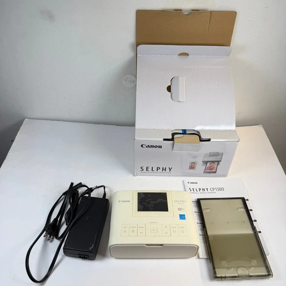Canon SELPHY CP1300 Wireless Compact Photo Printer White for Parts Repair C-10